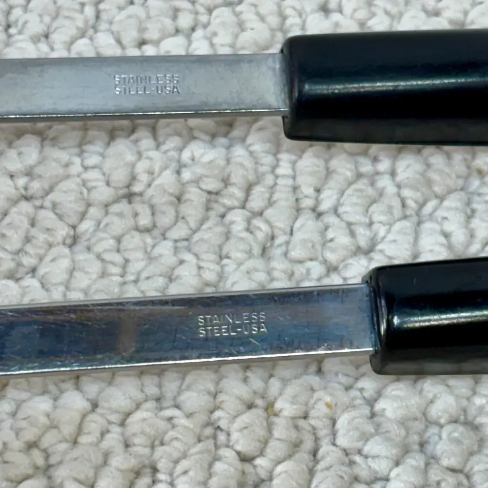 Peach Blossom Slotted & Basting Spoon Set of 2 Vintage Kitchen Utensils Retro